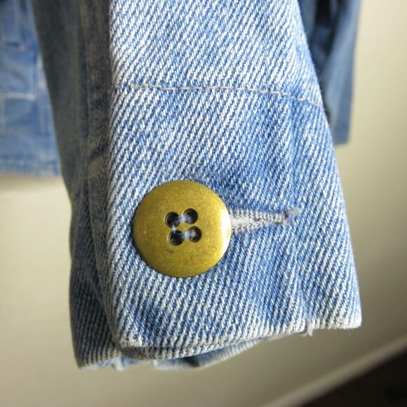 Vintage Crochet Detail Denim Jean Jacket - Missy Size M - Picture 5 of 8